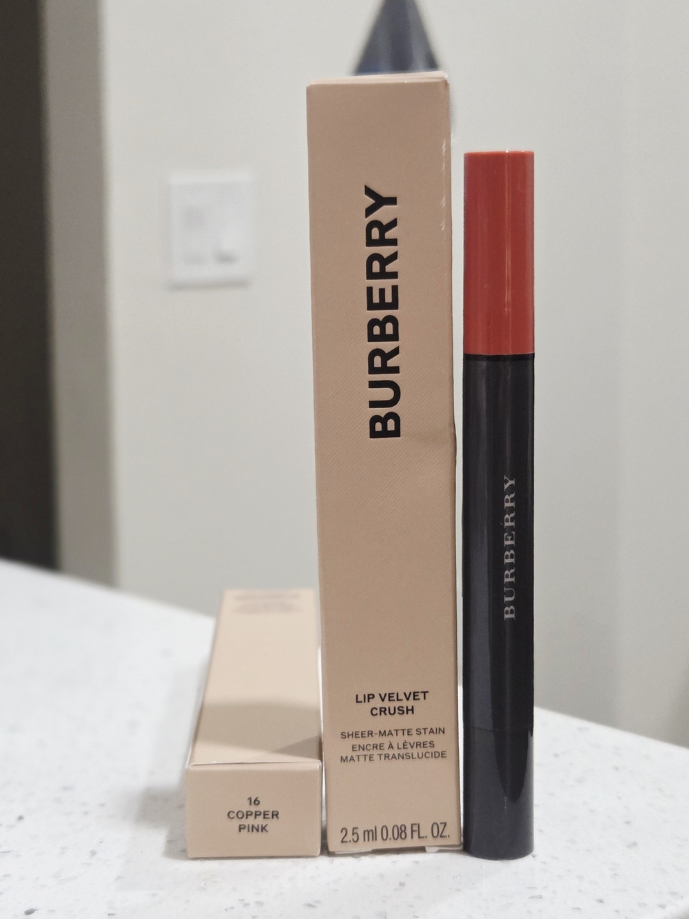 Burberry Lip Velvet Crush Sheer-Matte Stain - Copper Pink